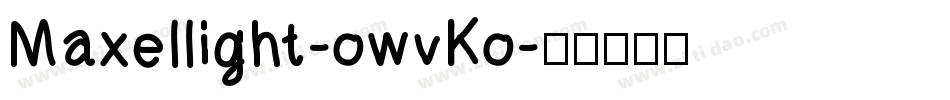 Maxellight-owvKo字体转换