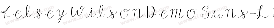 KelseyWilsonDemoSans-L38pD字体转换