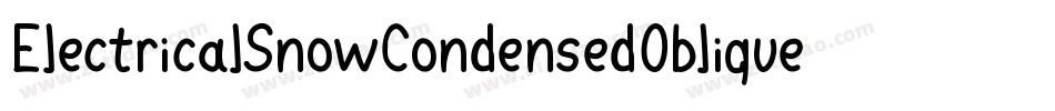 ElectricalSnowCondensedOblique-6w81字体转换