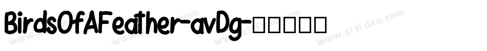 BirdsOfAFeather-avDg字体转换