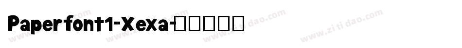 Paperfont1-Xexa字体转换