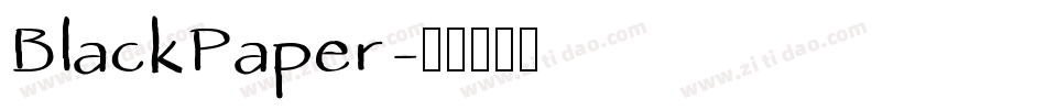 BlackPaper字体转换