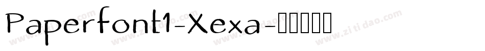 Paperfont1-Xexa字体转换