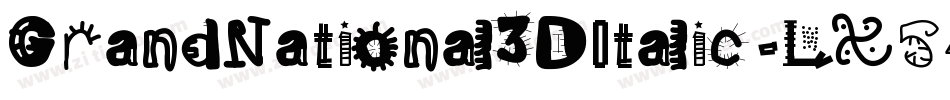GrandNational3DItalic-LX54字体转换
