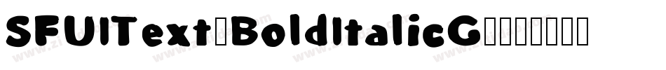 SFUIText-BoldItalicG1字体转换
