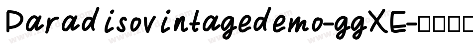 Paradisovintagedemo-ggXE字体转换