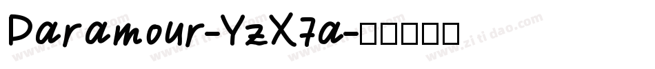 Paramour-YzX7a字体转换