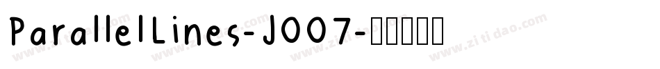 ParallelLines-J007字体转换