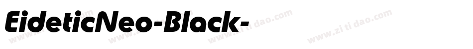 EideticNeo-Black字体转换