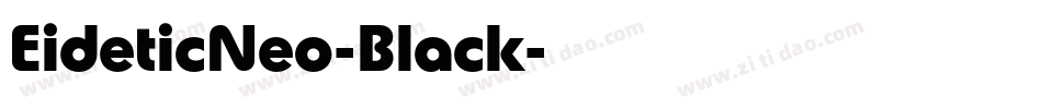 EideticNeo-Black字体转换