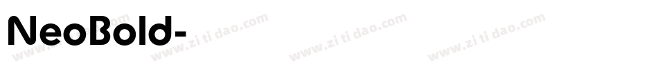 NeoBold字体转换