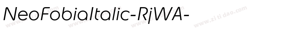 NeoFobiaItalic-RjWA字体转换
