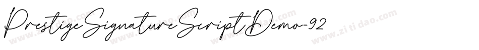 PrestigeSignatureScriptDemo-92z7字体转换
