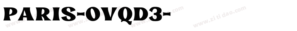 Paris-OVqd3字体转换