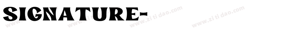 signature字体转换