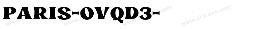 Paris-OVqd3字体转换