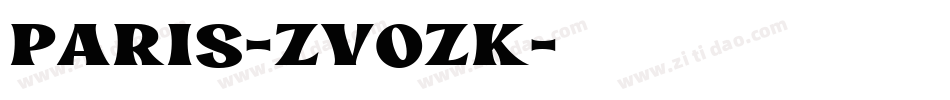 Paris-ZVoZK字体转换