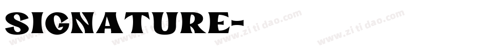 signature字体转换