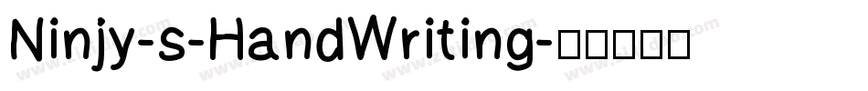 Ninjy-s-HandWriting字体转换