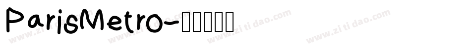 ParisMetro字体转换