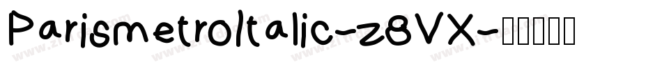 ParismetroItalic-z8VX字体转换