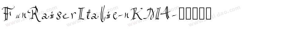 FunRaiserItalic-nKM4字体转换