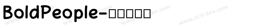 BoldPeople字体转换