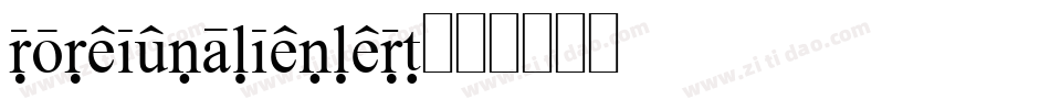 foreignalienleft字体转换