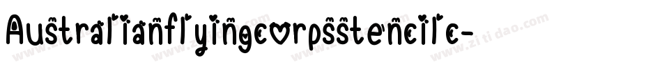 Australianflyingcorpsstencilc-0a09字体转换