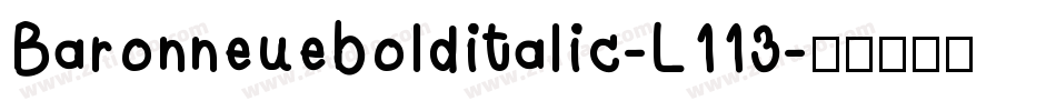 Baronneuebolditalic-L113字体转换