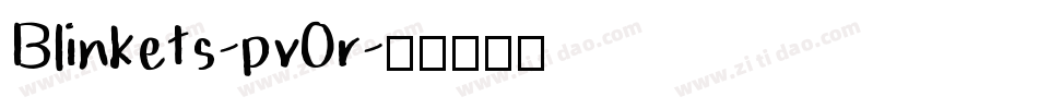 Blinkets-pvOr字体转换