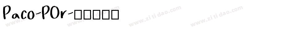 Paco-POr字体转换