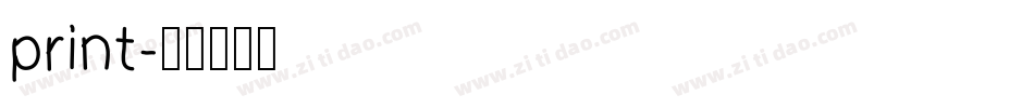print字体转换