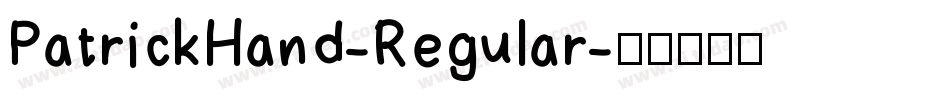 PatrickHand-Regular字体转换