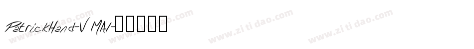 PatrickHand-VMAl字体转换