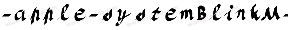 -apple-systemBlinkM字体转换