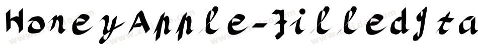 HoneyApple-FilledItalic-3字体转换