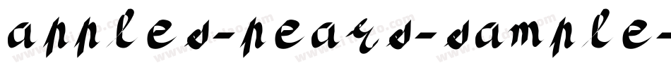 apples-pears-sample字体转换