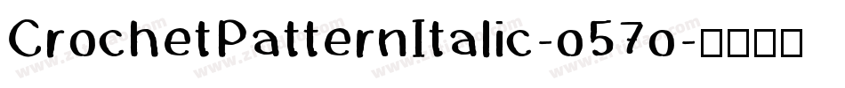 CrochetPatternItalic-o57o字体转换