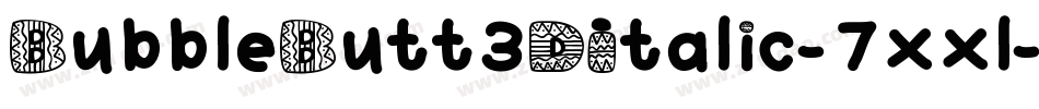 BubbleButt3DItalic-7xxl字体转换
