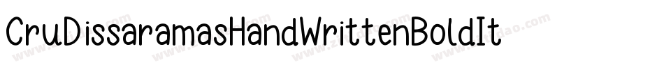 CruDissaramasHandWrittenBoldItalic-2rPX字体转换
