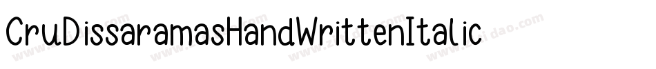 CruDissaramasHandWrittenItalic-My1v字体转换