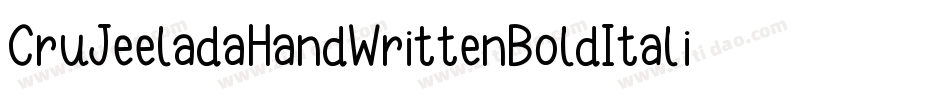 CruJeeladaHandWrittenBoldItalic-n1VO字体转换