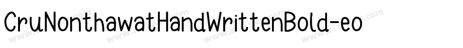 CruNonthawatHandWrittenBold-eoBB字体转换