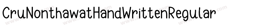 CruNonthawatHandWrittenRegular-Eyvl字体转换