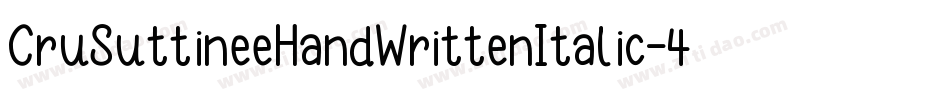 CruSuttineeHandWrittenItalic-4K0l字体转换