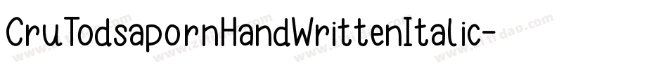 CruTodsapornHandWrittenItalic-zAZ3字体转换