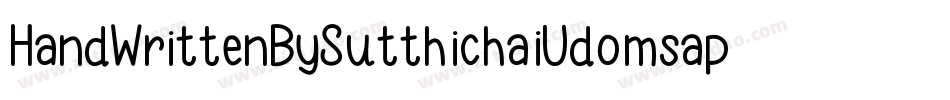 HandWrittenBySutthichaiUdomsap-2rpX字体转换