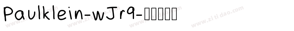 Paulklein-wJr9字体转换