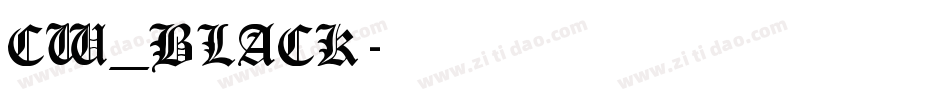 CW_BLACK字体转换